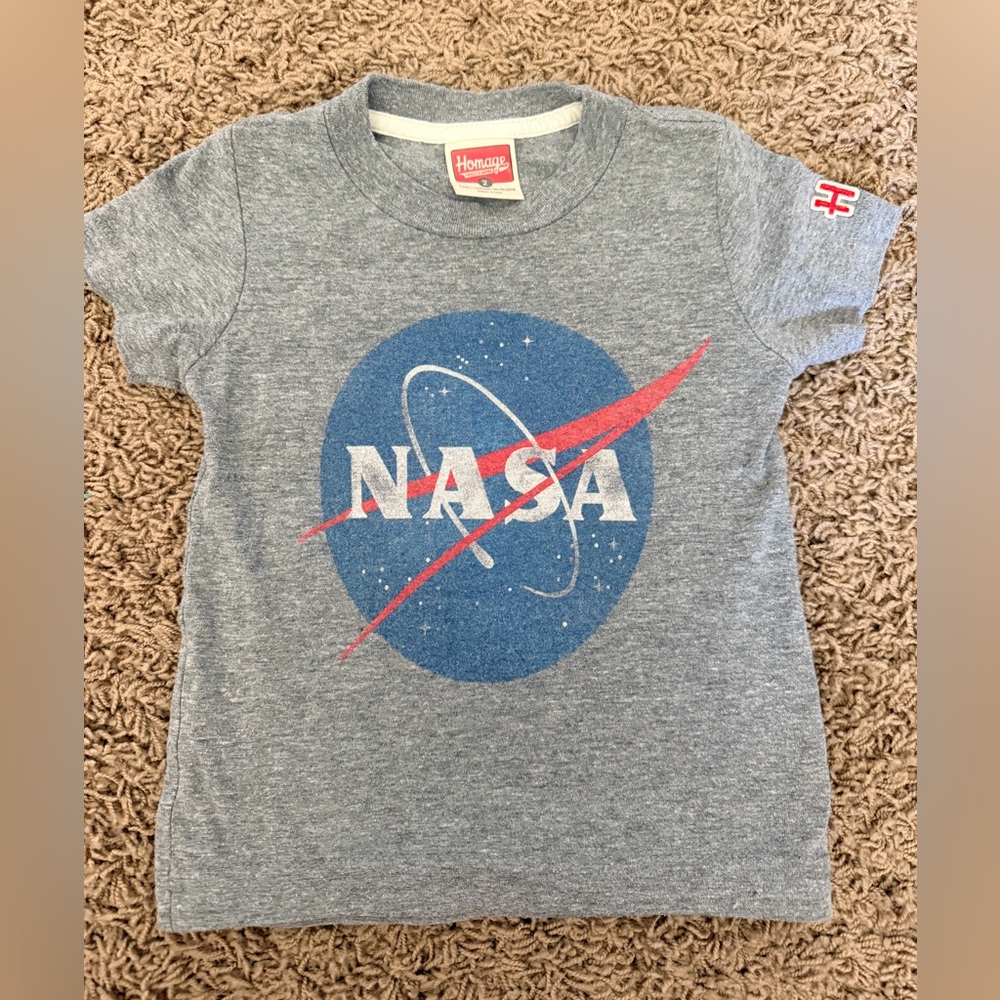 Homage Kids NASA Meatball Logo Graphic T-Shirt Gray - Size 2T